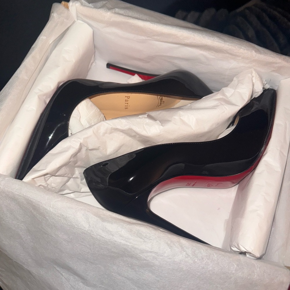 Christian Louboutin Black Pigalle 100 Patent (read description!!)